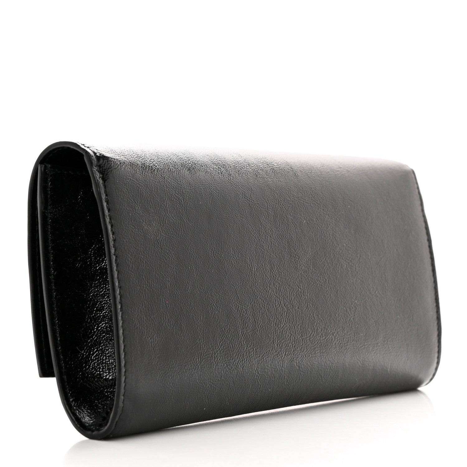 Saint Laurent Textured Patent Monogram Small Belle De Jour Clutch Black 3 of 8