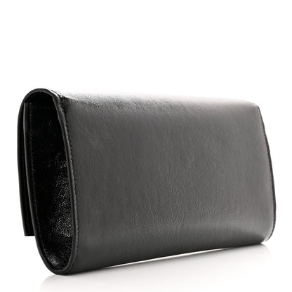 Saint Laurent Textured Patent Monogram Small Belle De Jour Clutch Black 3 of 8