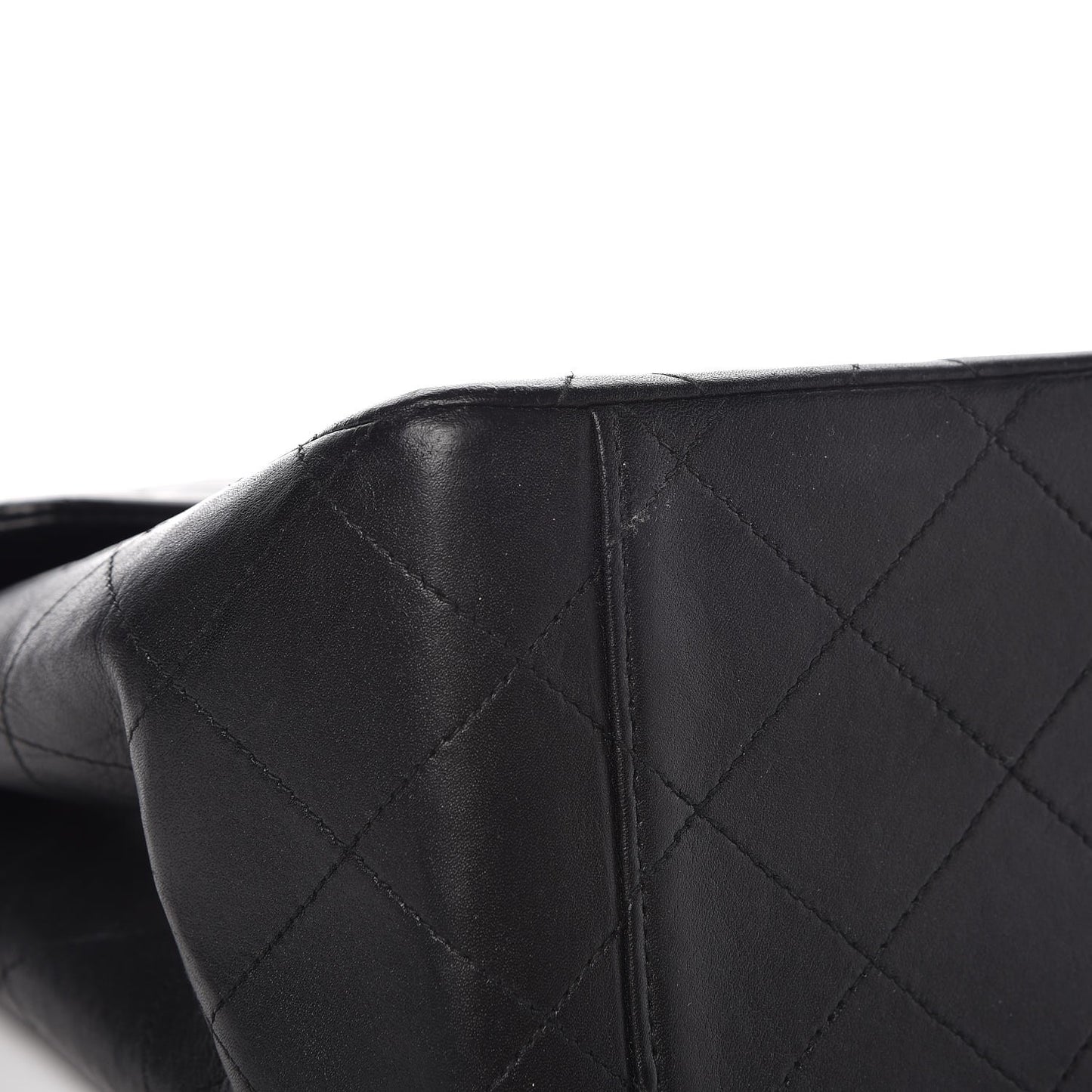 Lambskin Quilted XL Jumbo Single Flap Black