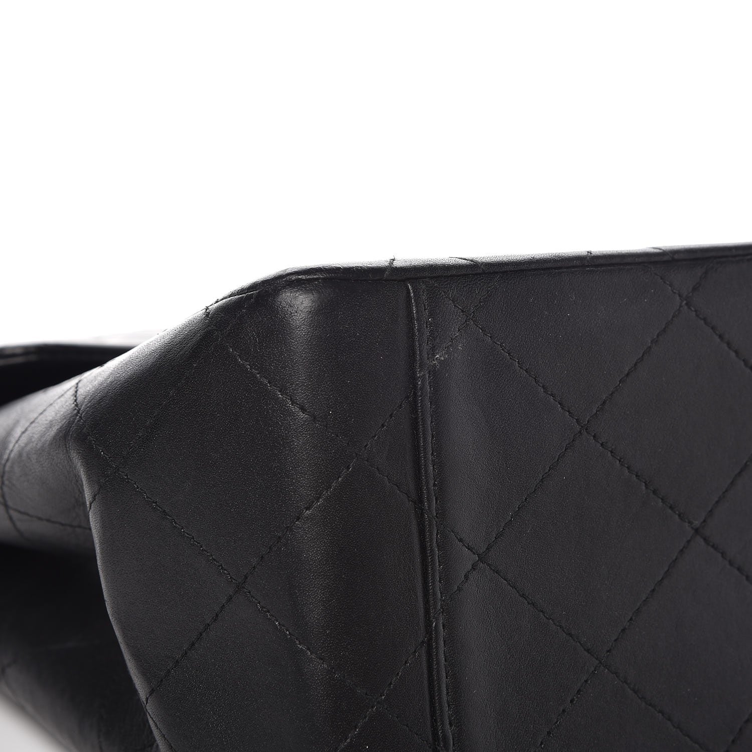 Chanel Lambskin Quilted XL Jumbo Single Flap Black 13 of 14