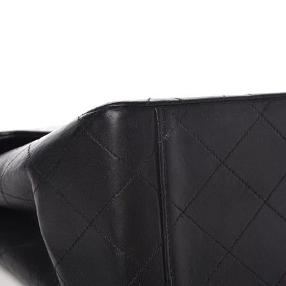 Chanel Lambskin Quilted XL Jumbo Single Flap Black 13 of 14