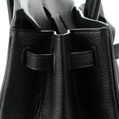 Hermes Taurillon Clemence Horseshoe Birkin 40 Black Graphite 15 of 22