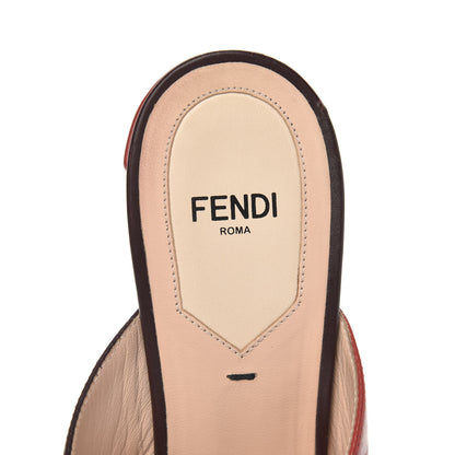Fendi Calfskin Flowerland Studded Elsa Colorblock Sandals 39 Multicolor 7 of 10