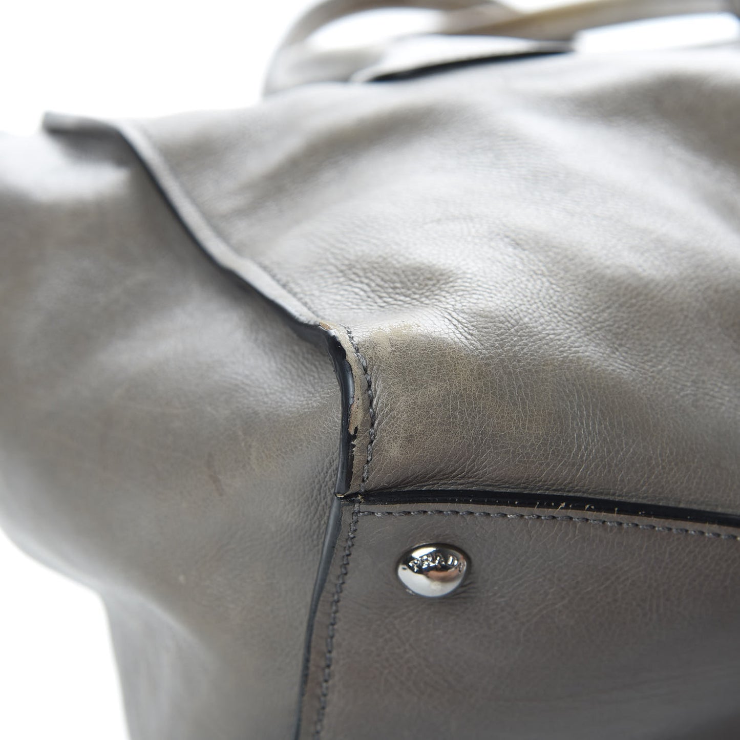 Glace Calf Twin Pocket Tote Marmo