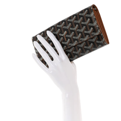Goyard Goyardine Varenne Long Wallet Black Gold 2 of 7