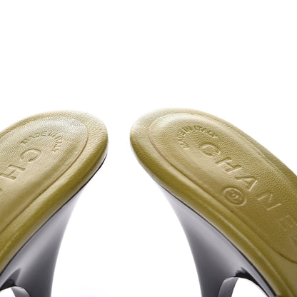 Chanel Lambskin CC Mules 6.5 Green 10 of 10