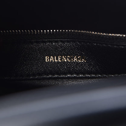 Balenciaga Signature Grained Calfskin Logo S Ville Top Handle Bag Black Rose Shocking 7 of 9