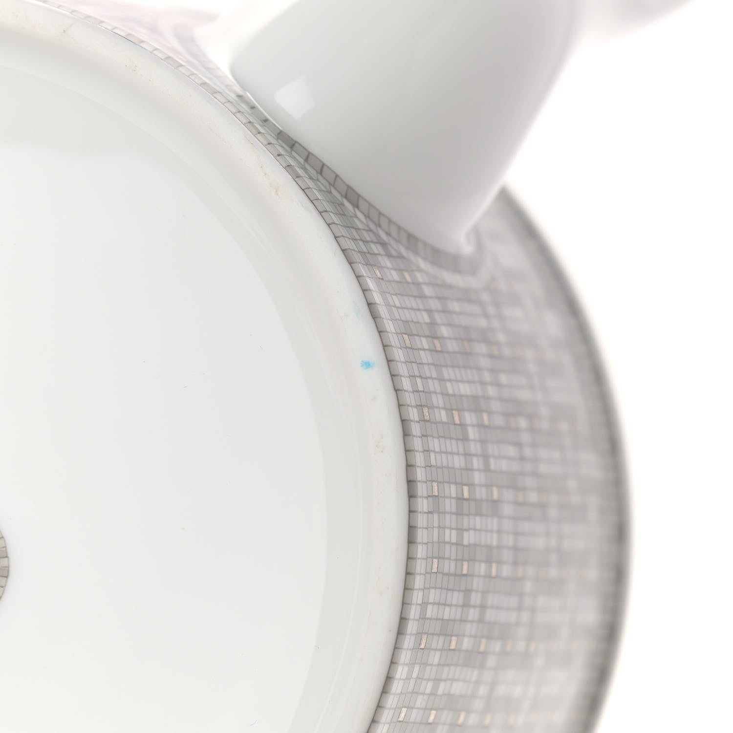 Hermes Porcelain Mosaique Au 24 Platine Coffee/Tea Pot Platinum 7 of 10