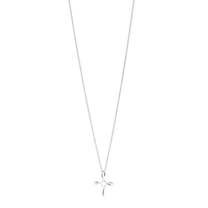 Tiffany Sterling Silver Elsa Peretti Infinity Cross Pendant Necklace 1 of 5