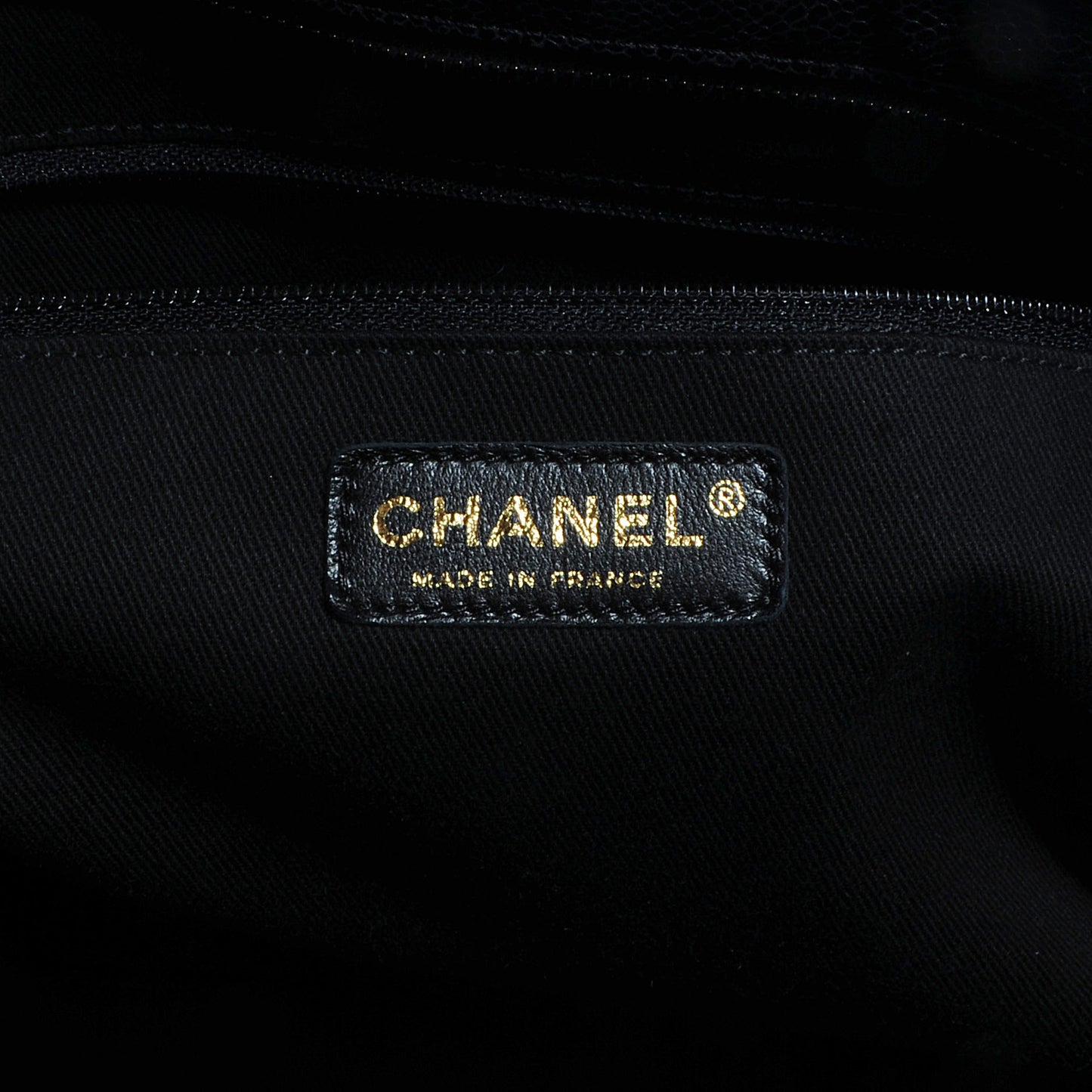 Glazed Caviar Large Coco Pleats Tote Black
