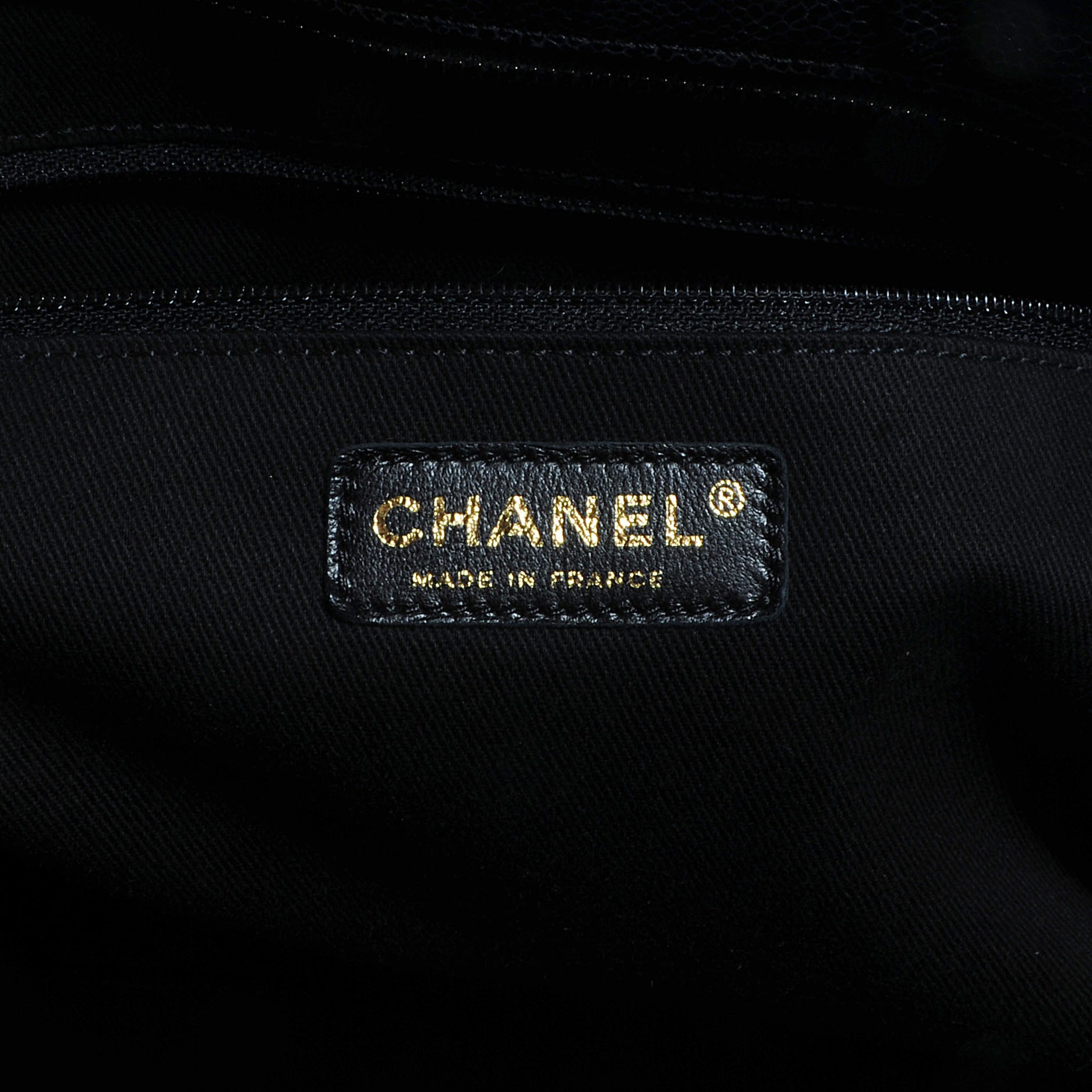 Chanel Glazed Caviar Large Coco Pleats Tote Black 6 of 8
