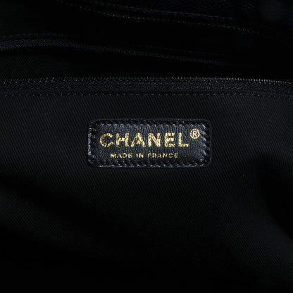 Chanel Glazed Caviar Large Coco Pleats Tote Black 6 of 8