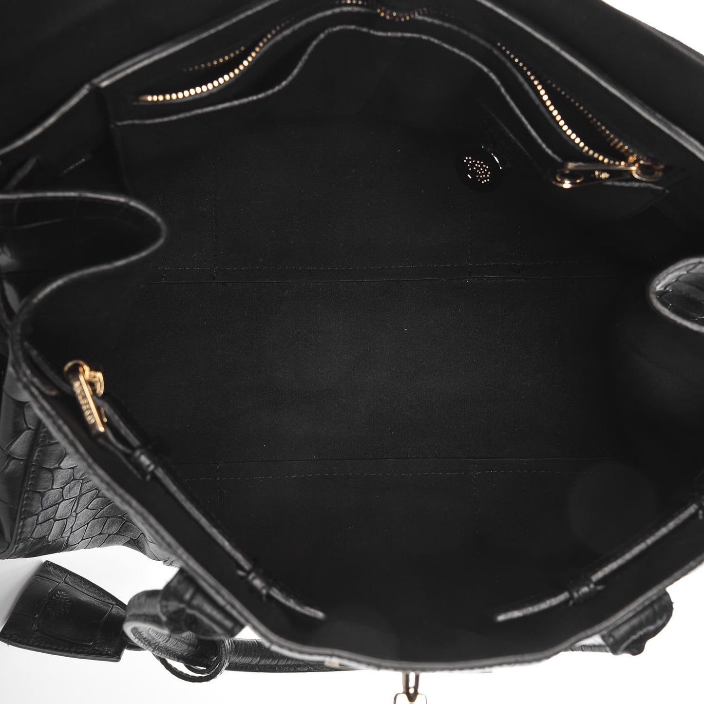 Calfskin Crocodile Embossed Bayswater Black