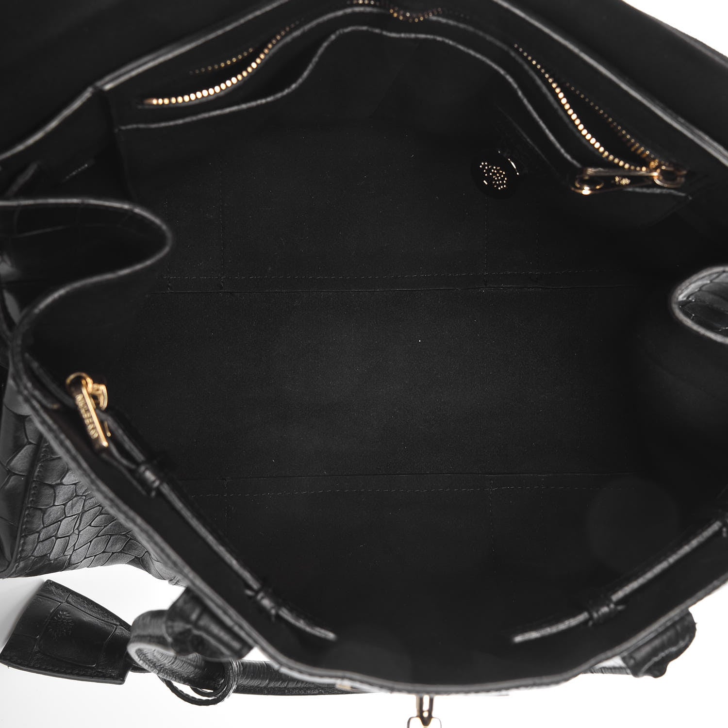 Mulberry Calfskin Crocodile Embossed Bayswater Black 6 of 11