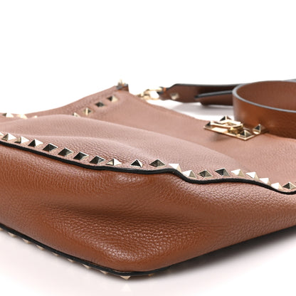 Valentino Garavani Pebbled Calfskin Small Rockstud Flip-Lock Messenger Bag Light Cuir 9 of 11