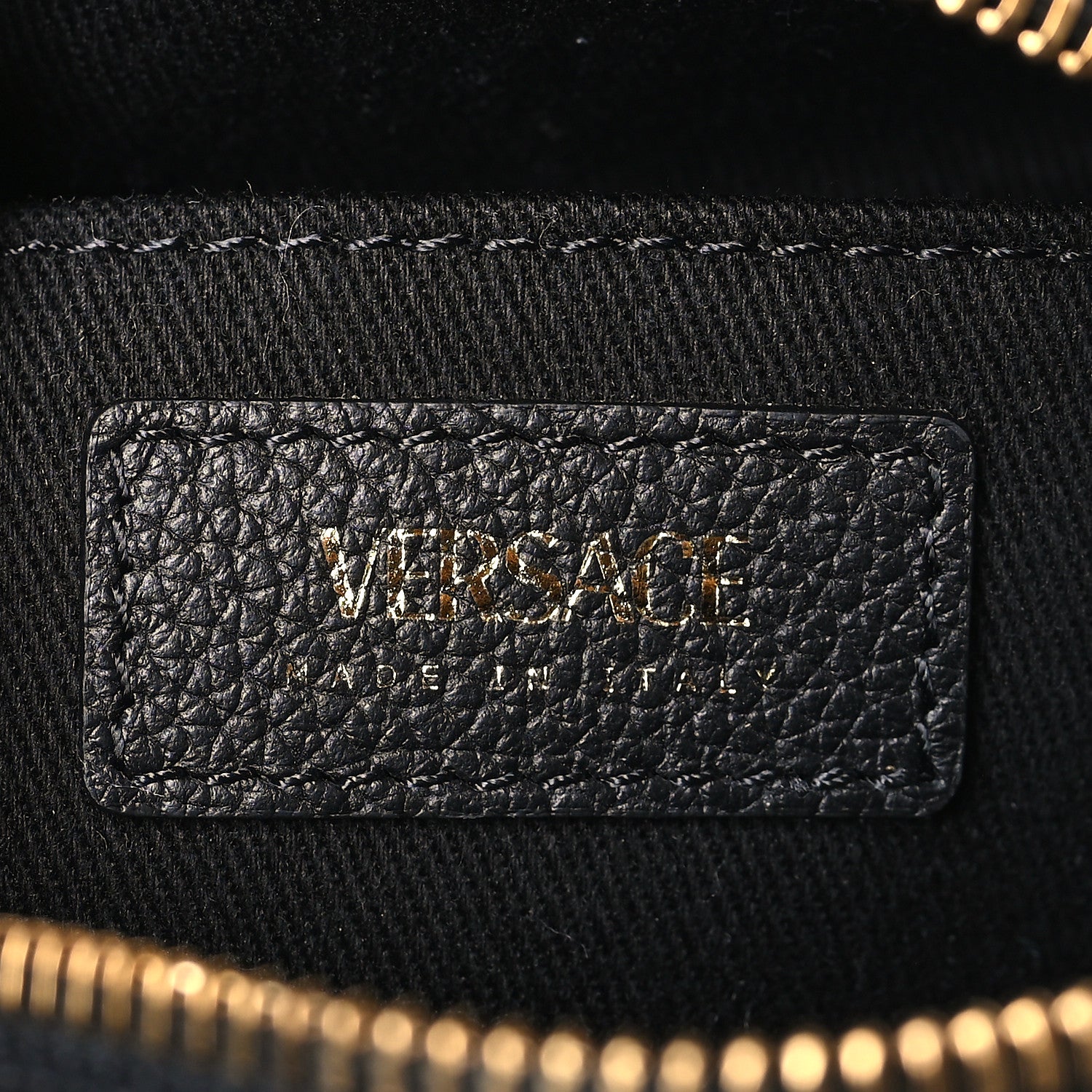 Versace Calfskin La Medusa Round Camera Bag Black 6 of 8