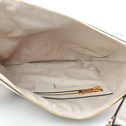 Gucci GG Supreme Monogram Flora Web Small Ophidia Half Moon Hobo White 5 of 9