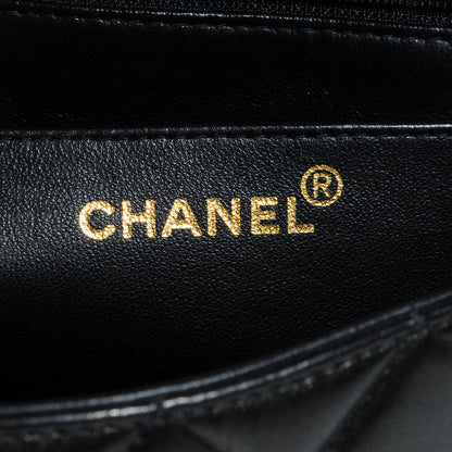 Chanel Lambskin Quilted Medium Kelly Flap Bag Black 7 of 9