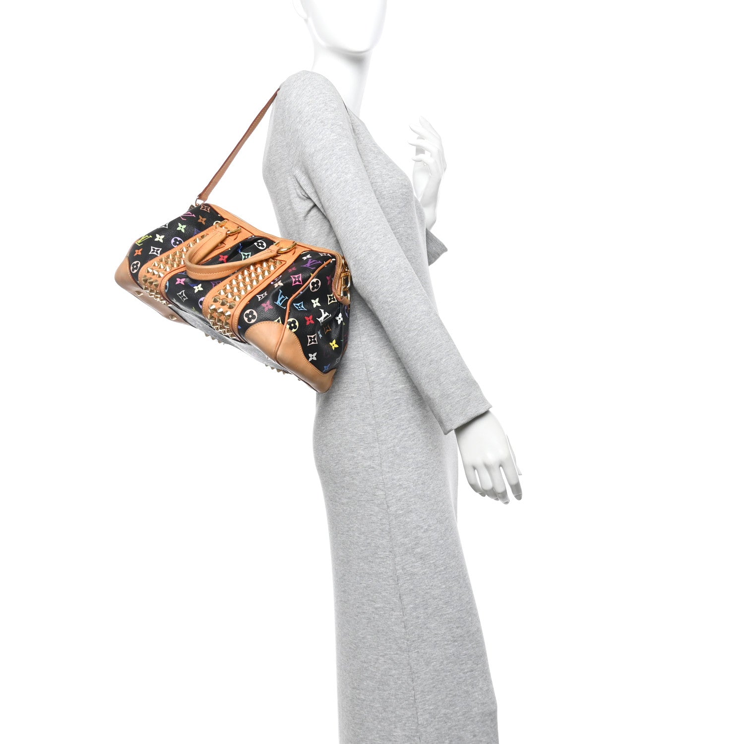 Louis Vuitton Monogram Multicolor Courtney MM Black 2 of 15