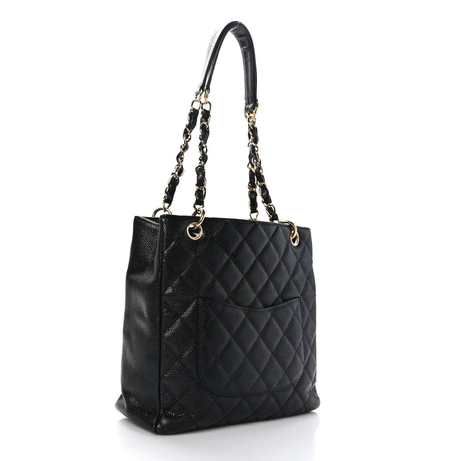 Chanel Caviar Quilted Petit Shopping Tote PST Black 3 of 9