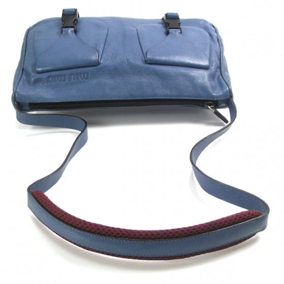 Miu Miu Leather Double Pocket Shoulder Bag 6 of 11