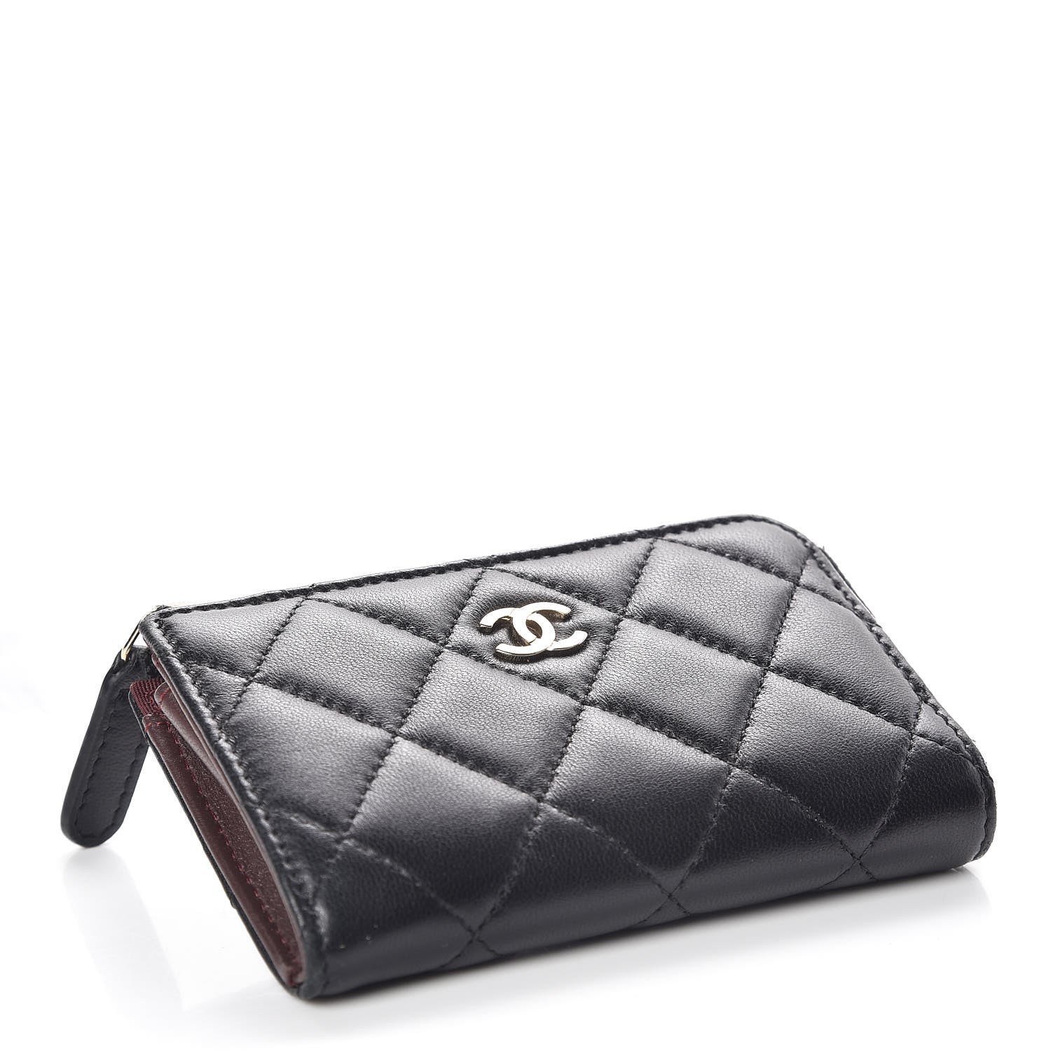 Chanel Lambskin Quilted Key Holder Case Black 4 of 13
