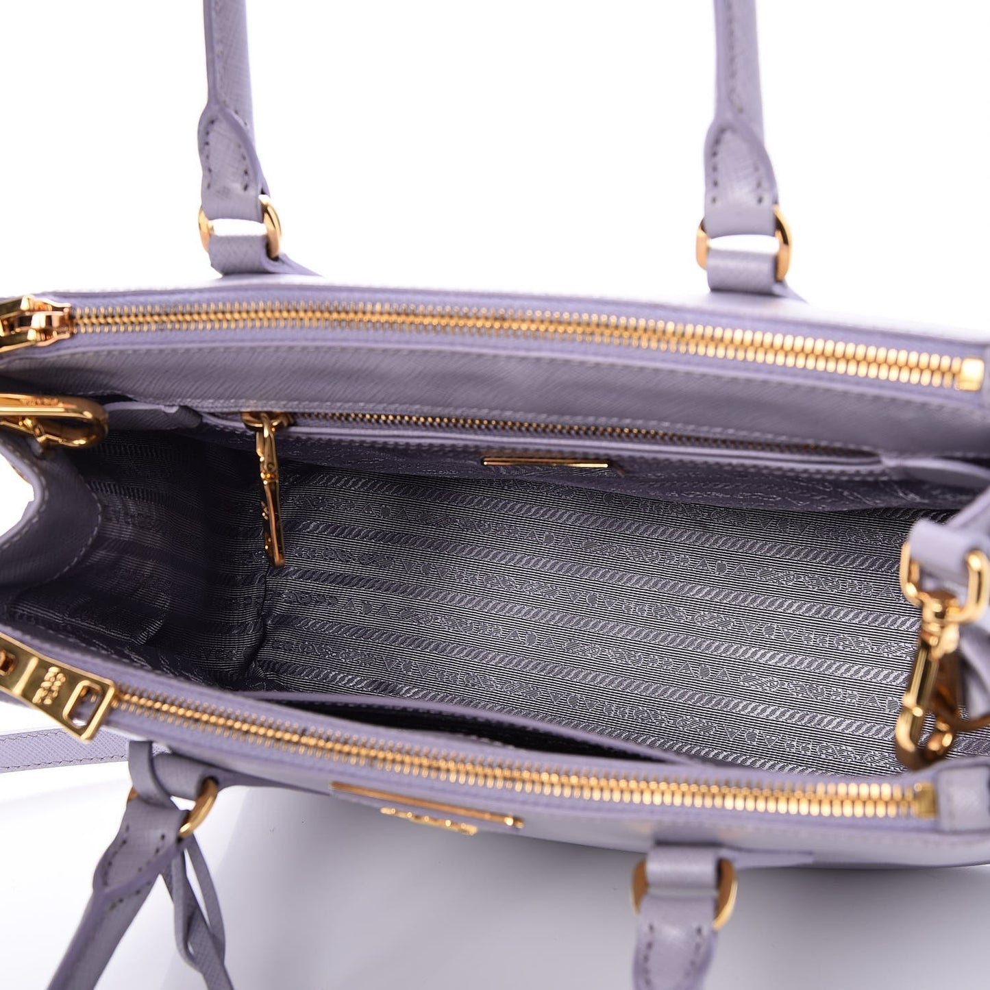 Saffiano Small Galleria Double Zip Tote Glicine