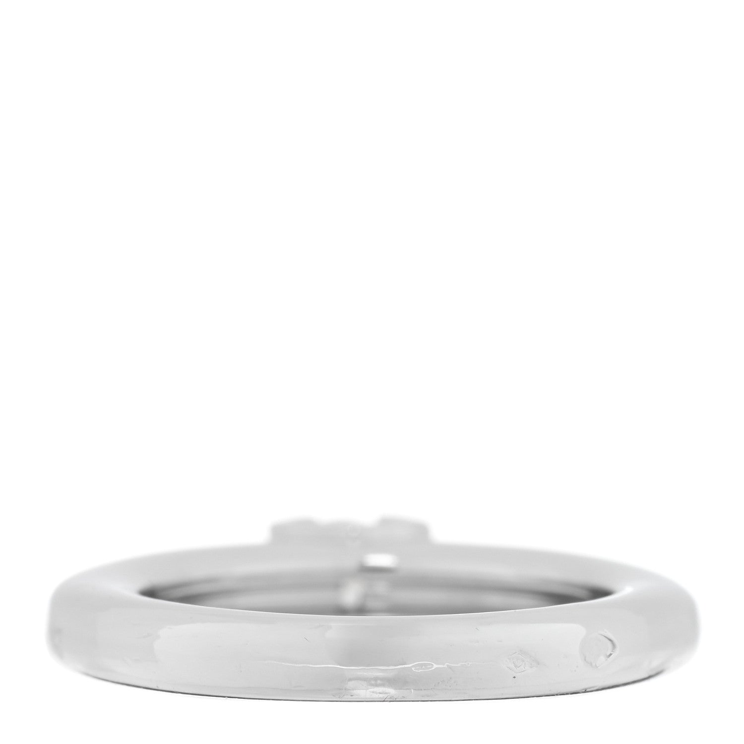 Cartier 18K White Gold Diamond .30ct C De Cartier Solitaire Ring 49 5 3 of 4