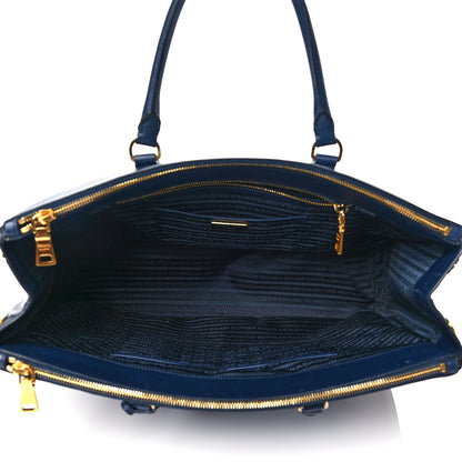 Prada Saffiano Lux Extra Large Galleria Double Zip Tote Baltico 5 of 13