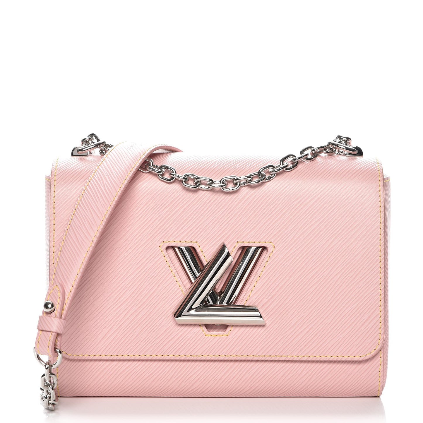 Epi Twist Shoulder Bag MM Rose Ballerine