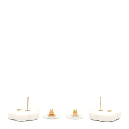 Chanel Enamel CC Camellia Earrings Black 2 of 3
