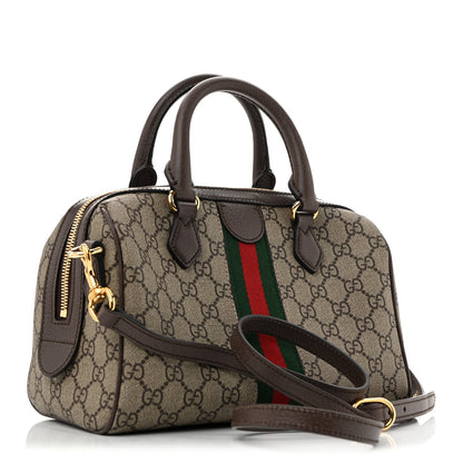 Gucci GG Supreme Monogram Web Small Ophidia Top Handle Bag  Beige Ebony 3 of 15