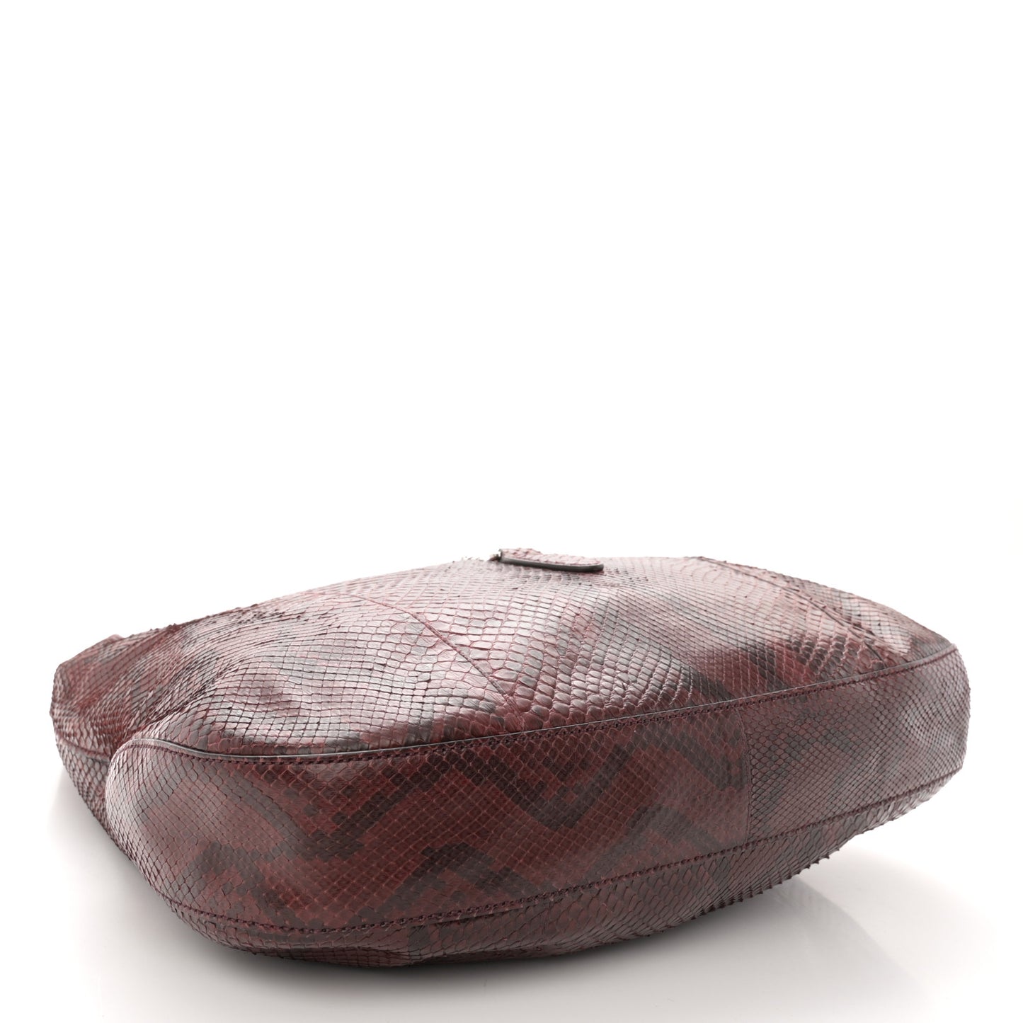 Snakeskin Large Jackie Shoulder Bag Red