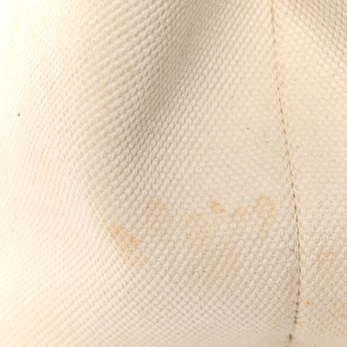 Canvas Calfskin Logo Print Small Horizontal Cabas Natural Tan