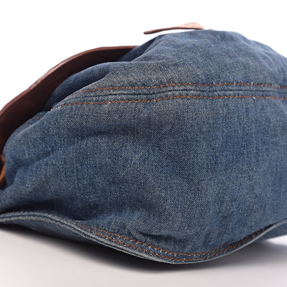 Miu Miu Ostrich Denim Hobo 9 of 10