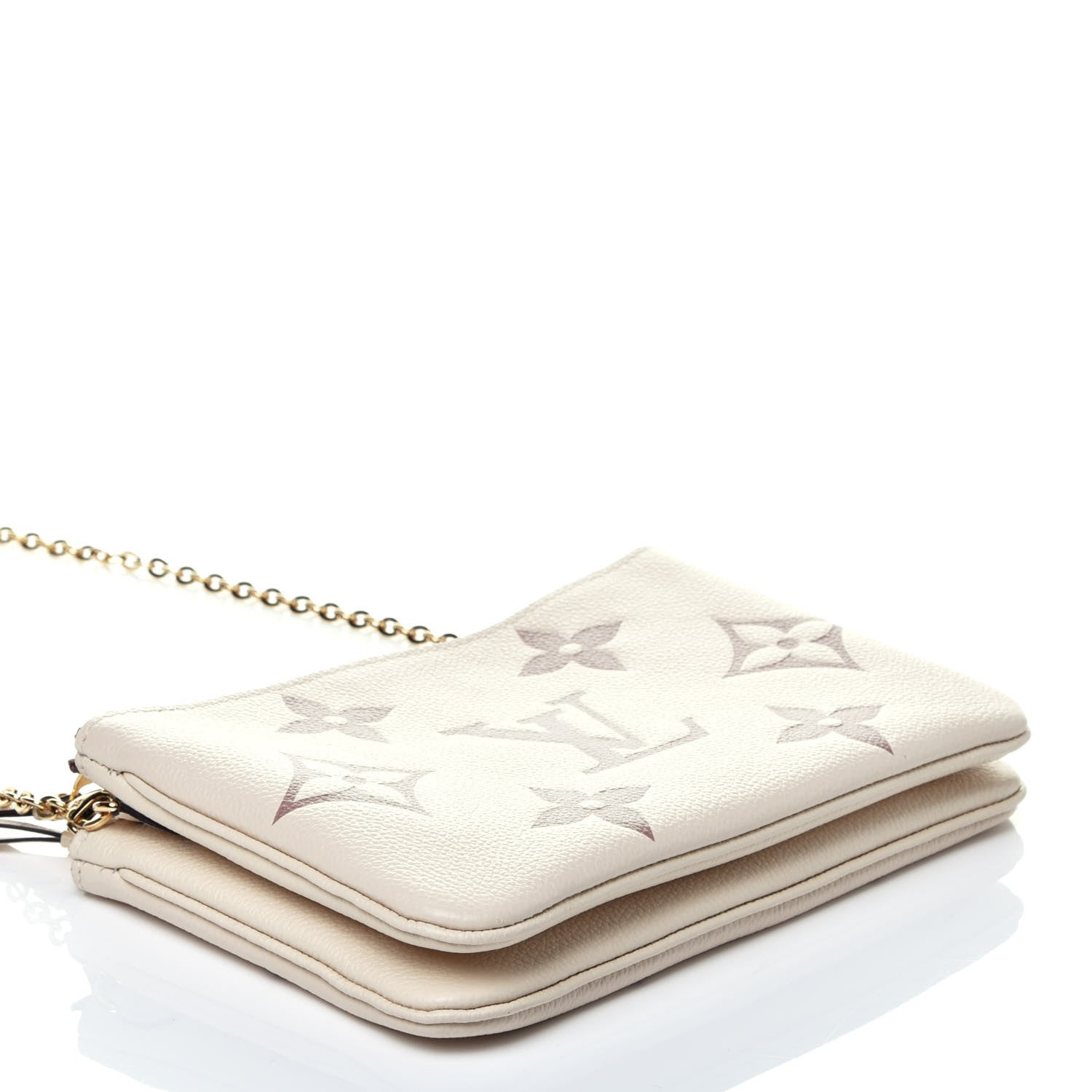 Louis Vuitton Empreinte Monogram Giant Double Zip Pochette Creme Bois De Rose 4 of 9