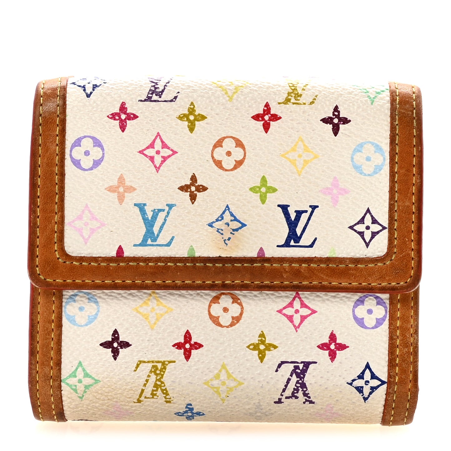 Monogram Multicolor Porte-Monnaie Billets Wallet White