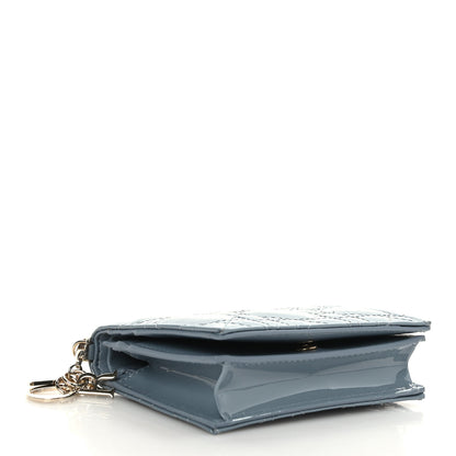 Christian Dior Patent Cannage Mini Lady Dior Wallet Cloud Blue 4 of 8