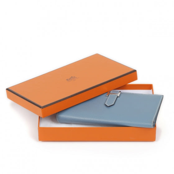 Epsom Leather Bearn Wallet Blue Jean