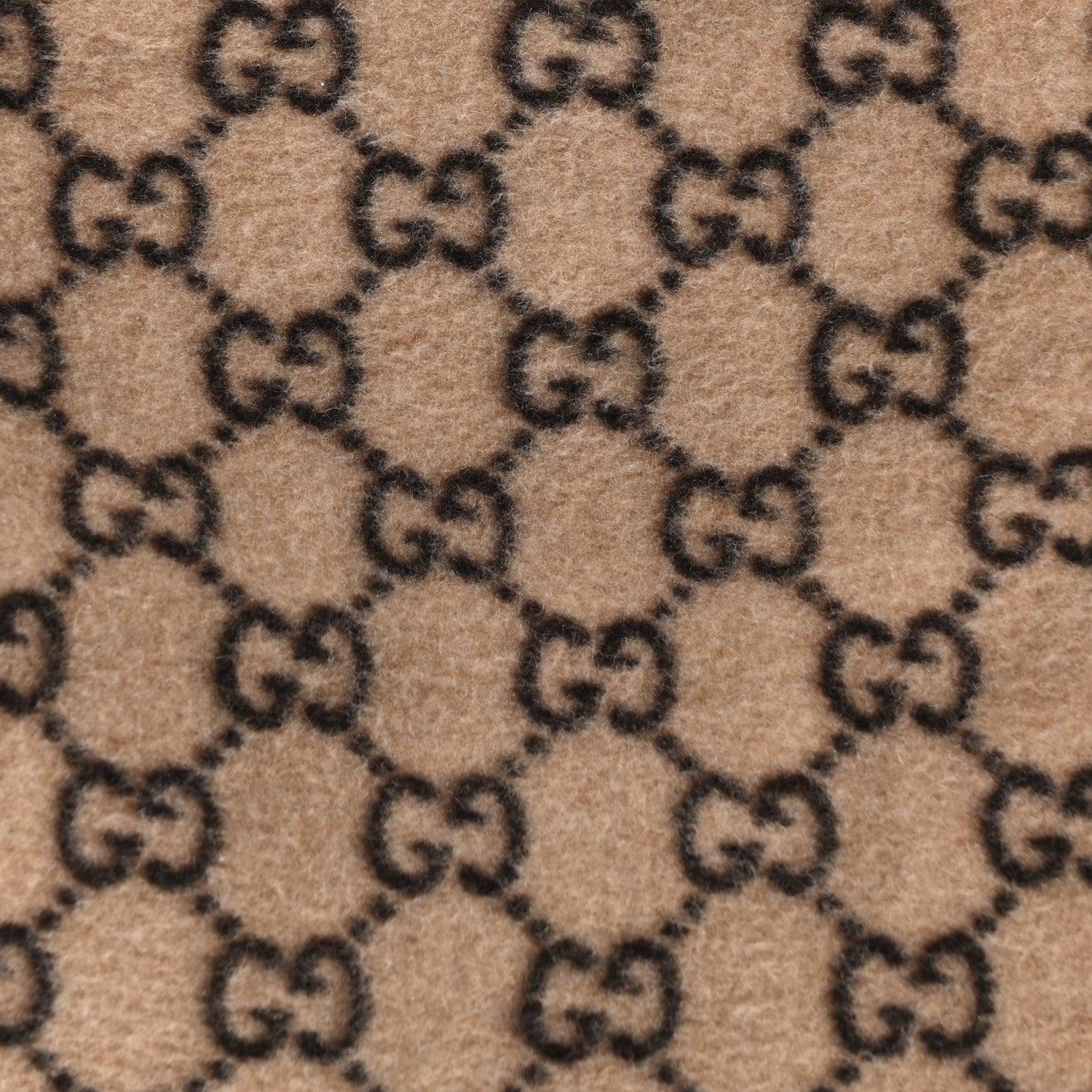 Gucci Covered Wool GG Monogram Large Tote Bag Beige Ebony 8 of 10