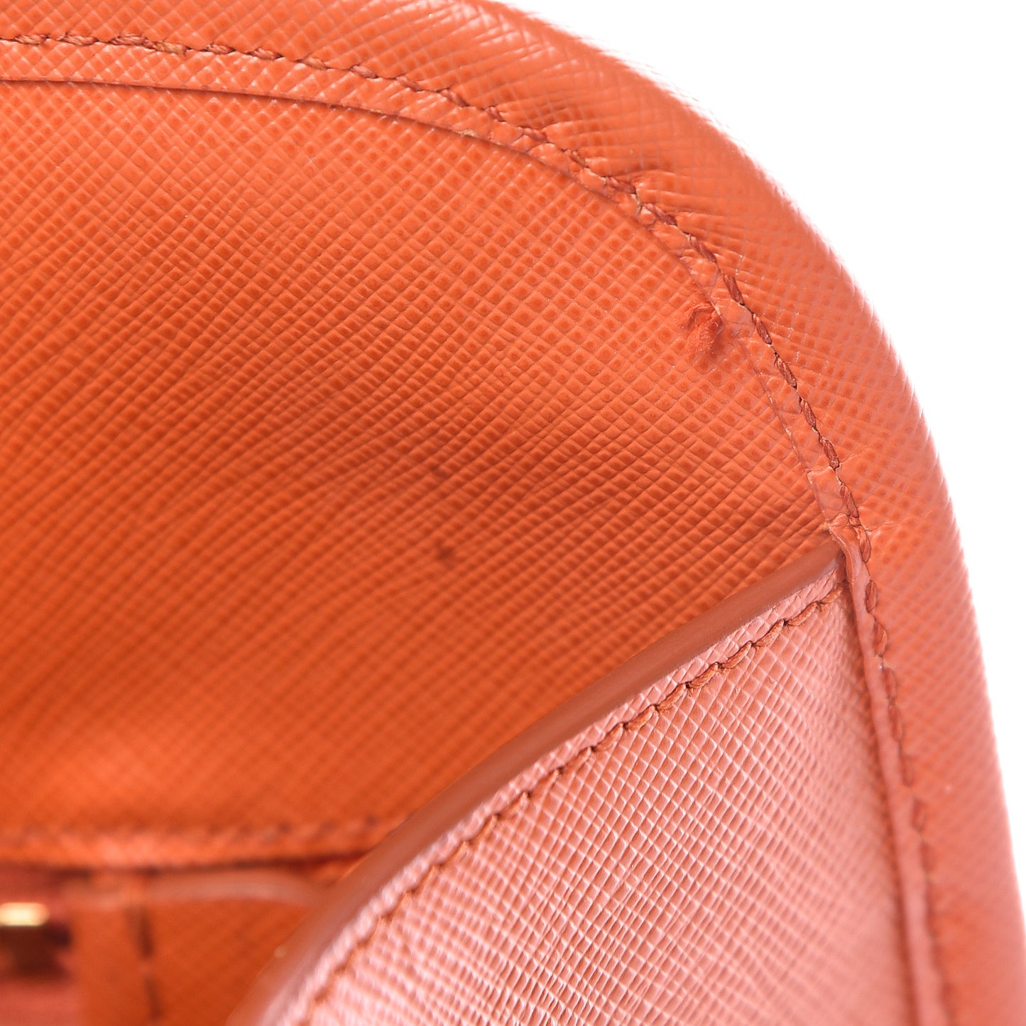 Saffiano Lux Top Handle Tote Papaya
