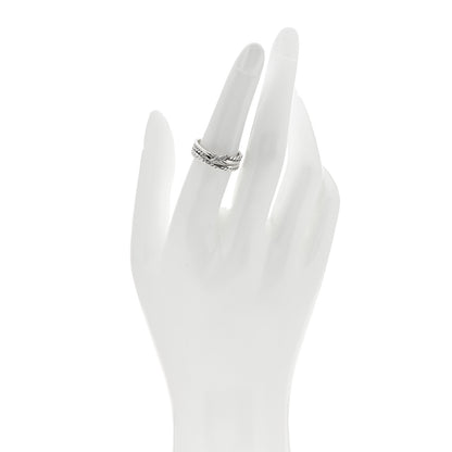 David Yurman Sterling Silver Diamond X Crossover Ring 52 6 2 of 4