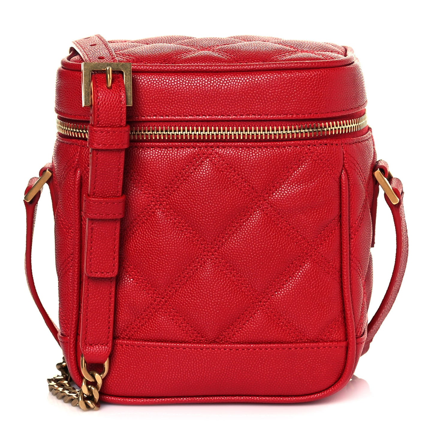Grain de Poudre Quilted 80's Vanity Bag Red
