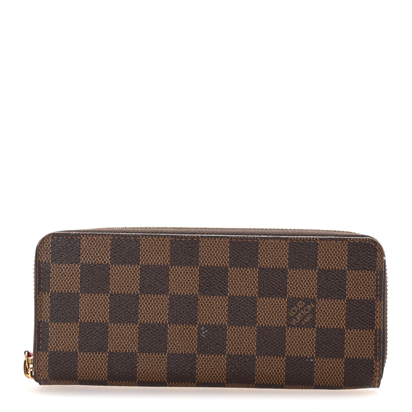 Damier Ebene Clemence Wallet Cherry