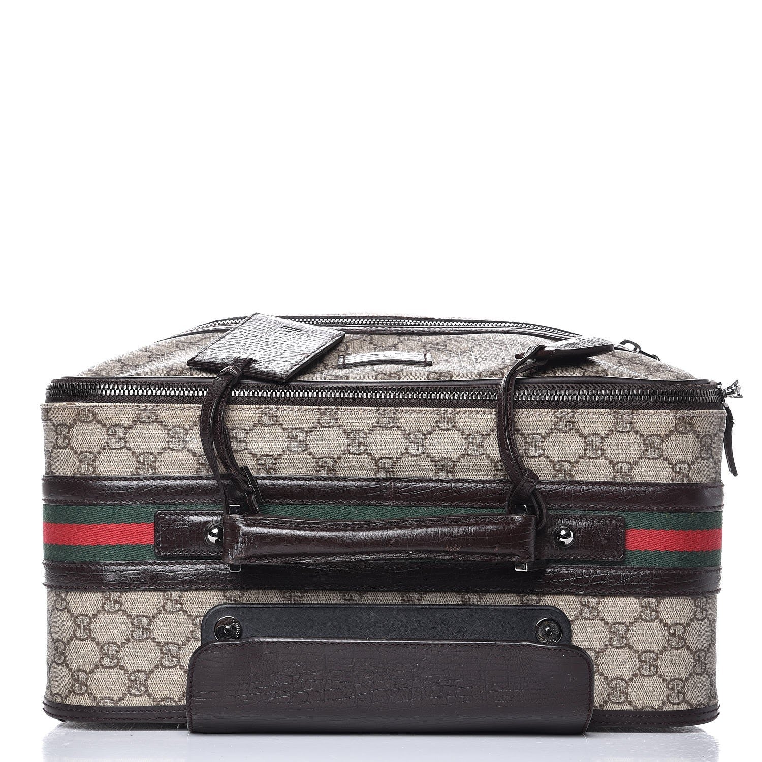 Gucci GG Plus Monogram Small Web Trolley Brown 39 of 41