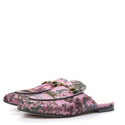 Gucci X DISNEY Jacquard Japanese Donald Duck Womens Princetown Slippers 38.5 Pink Black 3 of 10