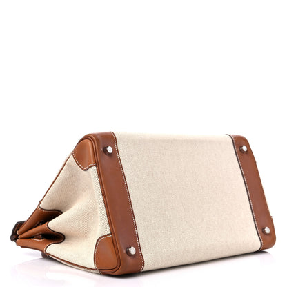 Hermes Toile Barenia Birkin 35 Fauve 4 of 13