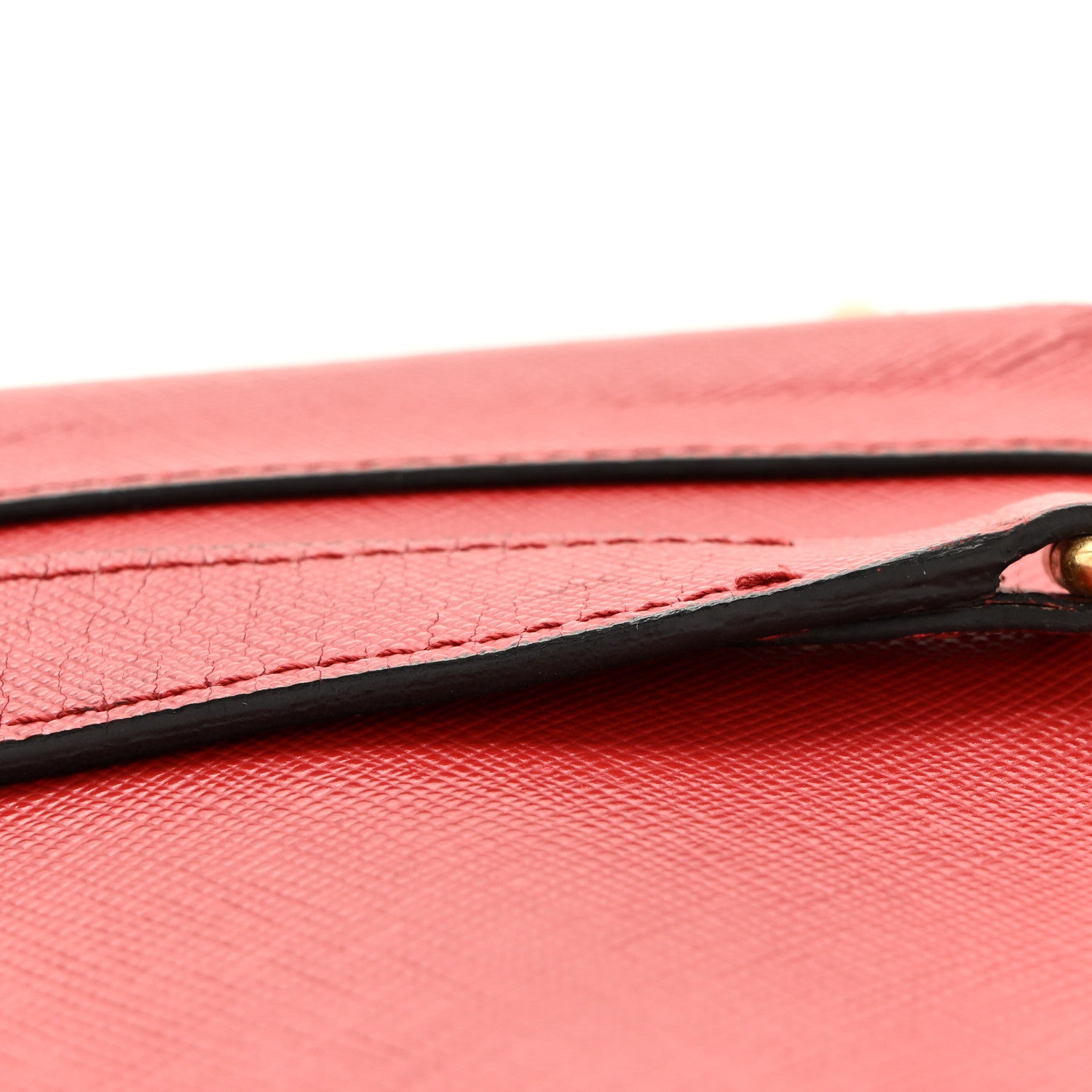 Prada Saffiano Turn Lock Chain Shoulder Bag Fuoco 16 of 18