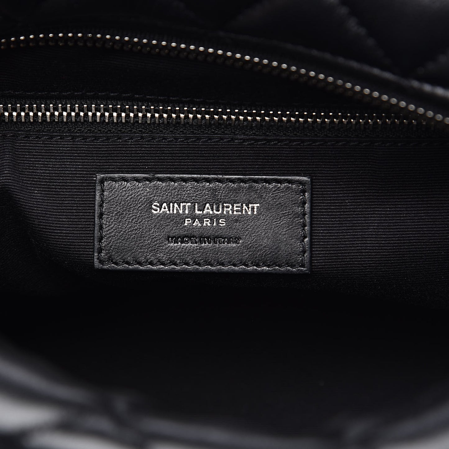 Calfskin Y Quilted Monogram Small Loulou Bowling Bag Black