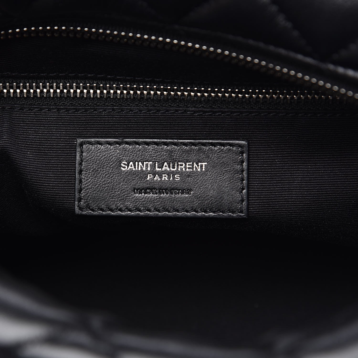 Saint Laurent Calfskin Y Quilted Monogram Small Loulou Bowling Bag Black 6 of 9